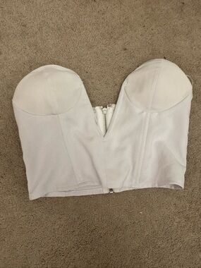 Fashion Nova White Strapless Bustier Top